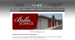 Desktop Screenshot of bellastorageblaine.com